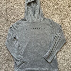 Boys gray hooded Long Sleeve, Abercrombie Kids, size 9/10